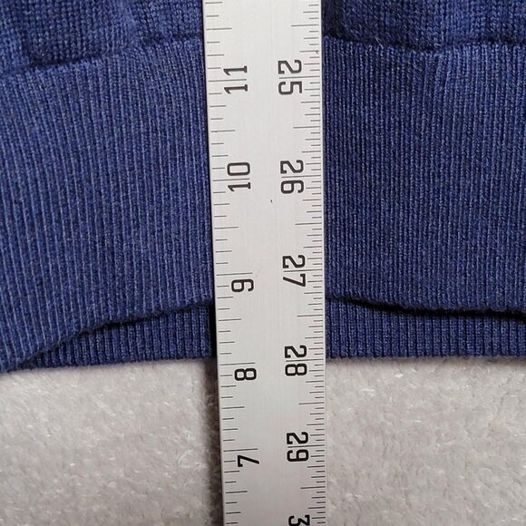 Turtleson Sweater Mens Small Navy Blue Lined Merino 1/4 Zip Marine Lawn MFI4S02 - Picture 15 of 16